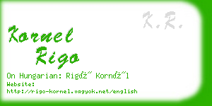 kornel rigo business card